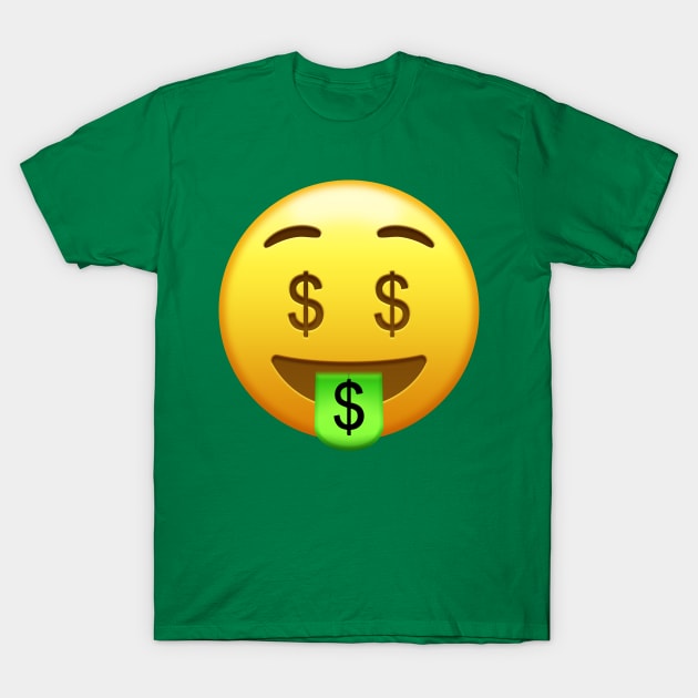 Money Mouth Face Emoji T-Shirt by williamcuccio